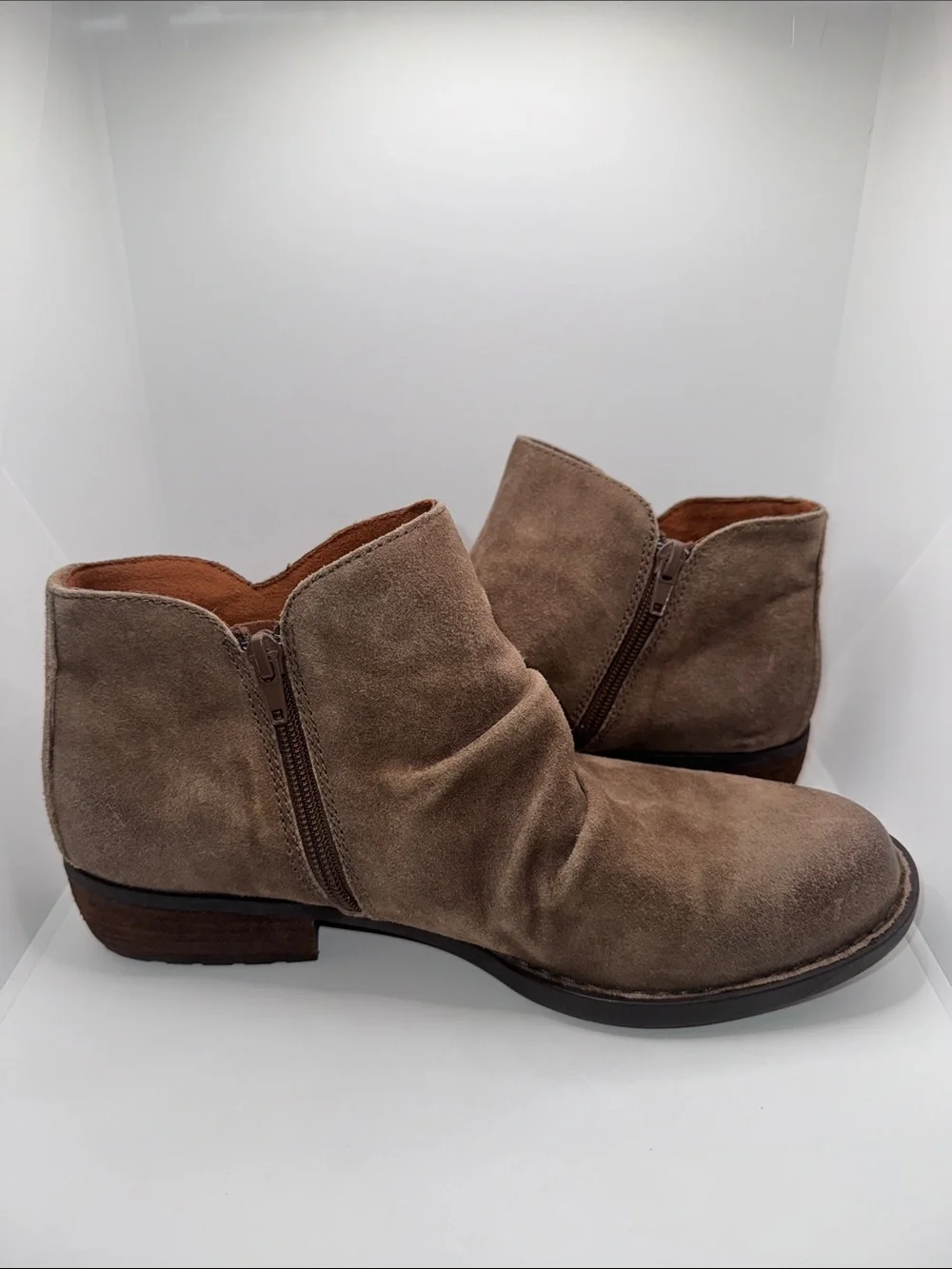 Born Adalee Ankle Boots Bootie Brown Suede Leather Women’s 10